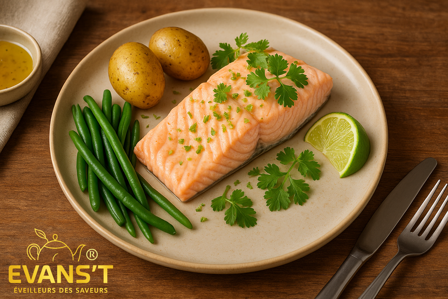 Pavé de saumon vapeur au thé vert Lime Sensation